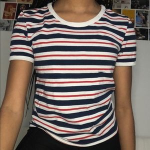 Striped Red, White, & Blue Tee
